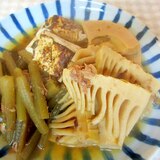 タケノコ、蕗、焼き豆腐の煮物